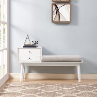 CF6012-WH White Entryway Bench - Landon-8