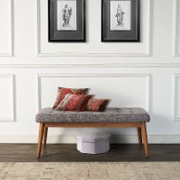 CF6019-AC Brown and Gray Upholstered Bench - Landon