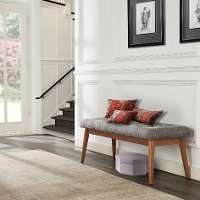 CF6019-AC Brown and Gray Upholstered Bench - Landon-2
