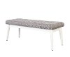 CF6019-WH White and Gray Upholstered Bench - Landon-3