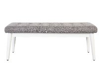 CF6019-WH White and Gray Upholstered Bench - Landon-4