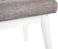 CF6019-WH White and Gray Upholstered Bench - Landon-6