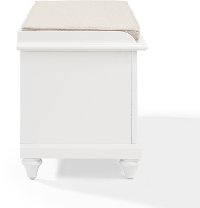 CF6010-WH White Entryway Bench - Palmetto-4