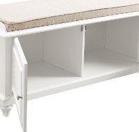 CF6010-WH White Entryway Bench - Palmetto-5