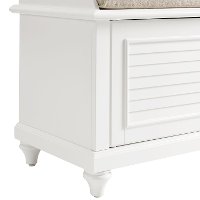 CF6010-WH White Entryway Bench - Palmetto-7