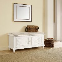 CF6010-WH White Entryway Bench - Palmetto-8