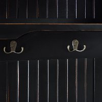 CF6006-BK Distressed Black Hall Tree - Seaside-5
