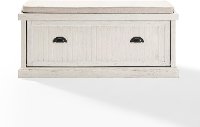 CF6011-WH Distressed White Entryway Bench - Seaside-3