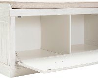 CF6011-WH Distressed White Entryway Bench - Seaside-5
