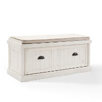 CF6011-WH Distressed White Entryway Bench - Seaside-8