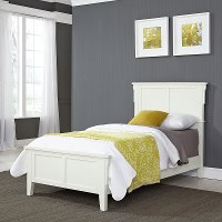 Classic Mission White Twin Bed - Arts & Crafts
