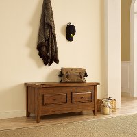 CF6008-MP Brown Pine Storage Bench - Sienna