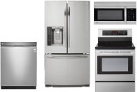 KIT LG 4 Piece Kitchen Appliance Package with Electric Range - Stainless Steel