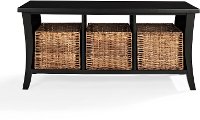 CF6002-BK Black Entryway Storage Bench - Wallis-2