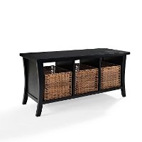 CF6002-BK Black Entryway Storage Bench - Wallis-3