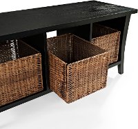 CF6002-BK Black Entryway Storage Bench - Wallis-4