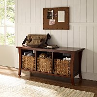 CF6002-MA Brown Entryway Storage Bench - Wallis