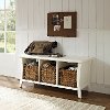 CF6002-WH White Entryway Storage Bench - Wallis