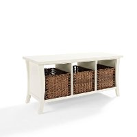 CF6002-WH White Entryway Storage Bench - Wallis-4