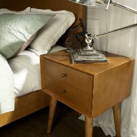 CF9401-AC Mid Century Modern Acorn Brown Nightstand - Landon-2
