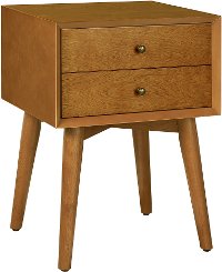 CF9401-AC Mid Century Modern Acorn Brown Nightstand - Landon-4