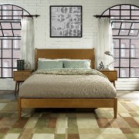 KF726001AC Mid Century Modern Acorn Brown King Platform Bed - Landon-2