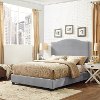 KF705004SL Contemporary Gray Queen Upholstered Bed - Bellingham