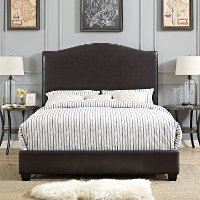 KF706004BR Contemporary Brown King Upholstered Bed - Bellingham-2