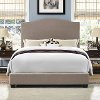 KF706004OL Contemporary Oatmeal King Upholstered Bed - Bellingham