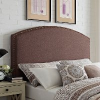 CF90008-501BO Classic Brown Upholstered Full-Queen Headboard - Cassie