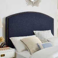 CF90008-501NV Classic Navy Upholstered Full-Queen Headboard - Cassie