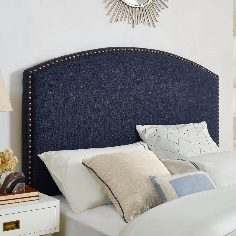 Classic Navy Upholstered Full Queen Headboard Cassie Rc Willey Classic Navy Upholstered Full Queen Headboard Cassie Rc Willey Furniture
