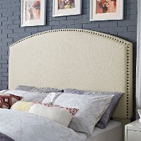 CF90008-601CR Classic Cream Upholstered King Headboard - Cassie