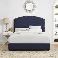 KF705008NV Classic Navy Queen Upholstered Bed - Cassie-2