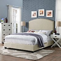 KF706008CR Classic Cream King Upholstered Bed - Cassie