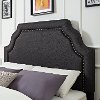 CF90009-501CL Classic Charcoal Gray Full-Queen Upholstered Headboard - Loren