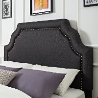 CF90009-501CL Classic Charcoal Gray Full-Queen Upholstered Headboard - Loren