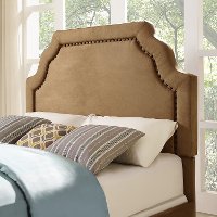 CF90009-501CM Classic Camel Brown Full-Queen Upholstered Headboard - Loren