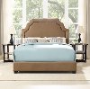 KF705009CM Classic Camel Brown Queen Upholstered Bed - Loren