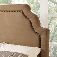 KF705009CM Classic Camel Brown Queen Upholstered Bed - Loren-3