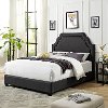 KF706009CL Classic Charcoal Gray King Upholstered Bed - Loren-1