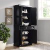 CF3103-BK Distressed Black Kitchen Pantry Cabinet - Seaside-2
