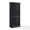 CF3103-BK Distressed Black Kitchen Pantry Cabinet - Seaside-3