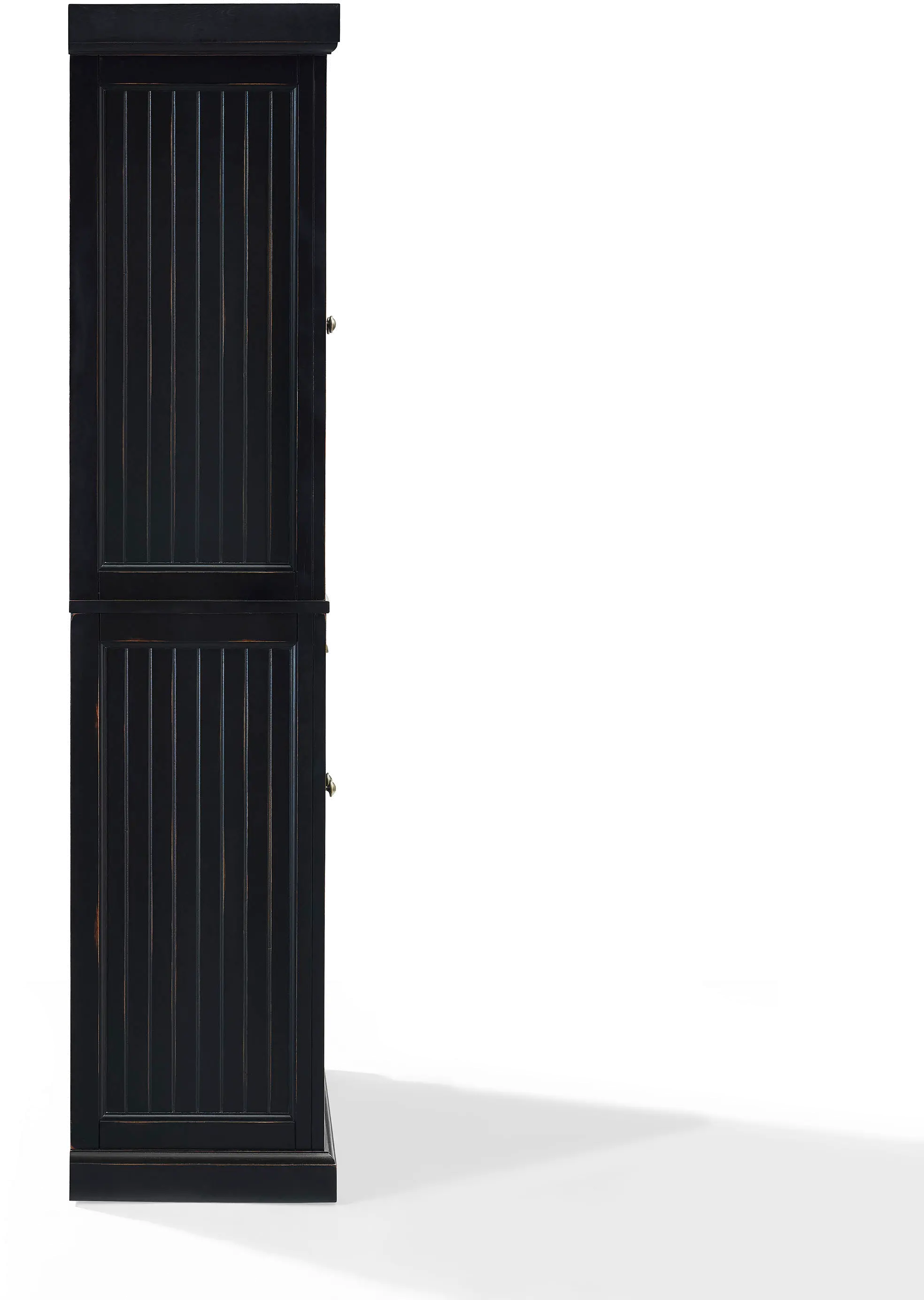 CF3103-BK Distressed Black Kitchen Pantry Cabinet - Seaside-4