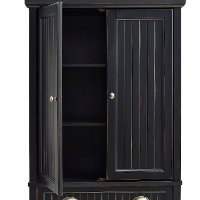 CF3103-BK Distressed Black Kitchen Pantry Cabinet - Seaside-5