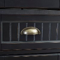 CF3103-BK Distressed Black Kitchen Pantry Cabinet - Seaside-7
