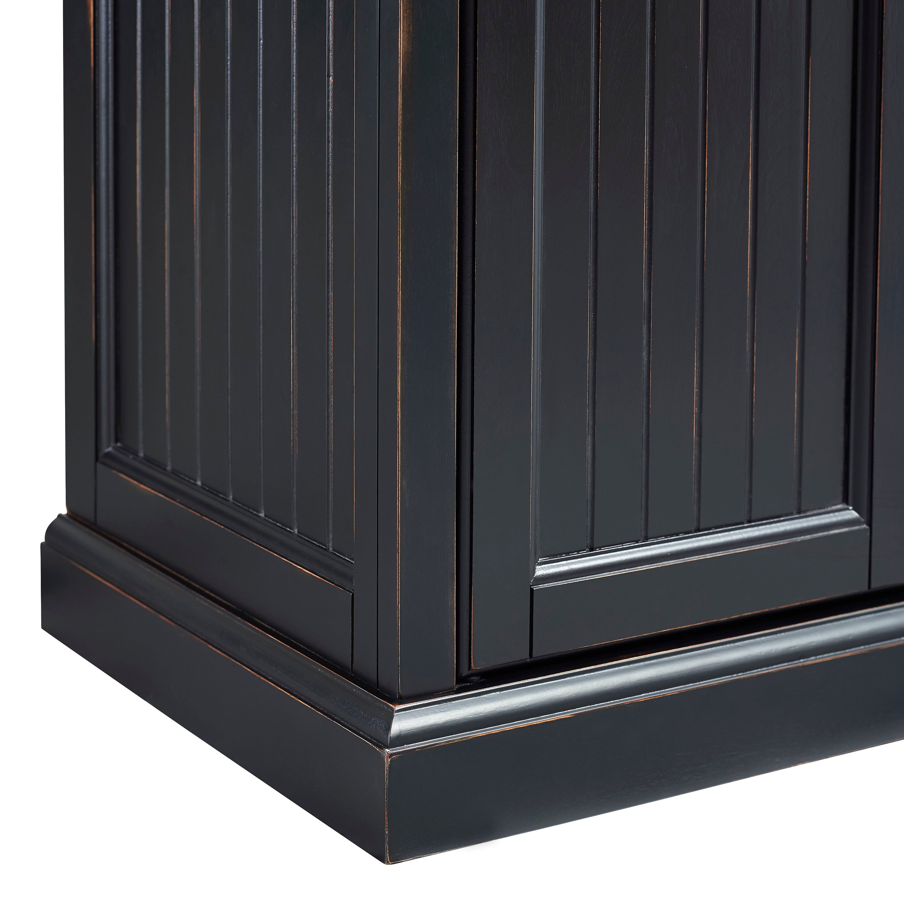 CF3103-BK Distressed Black Kitchen Pantry Cabinet - Seaside-8