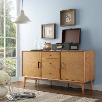 CF1107-AC Mid Century Modern Acorn Brown Console Table - Landon