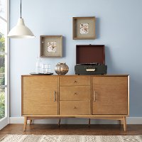 CF1107-AC Mid Century Modern Acorn Brown Console Table - Landon-3