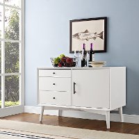 CF1106-WH White Mid-Century Modern 40 Inch TV Stand - Landon